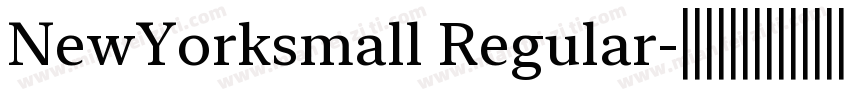 NewYorksmall Regular字体转换